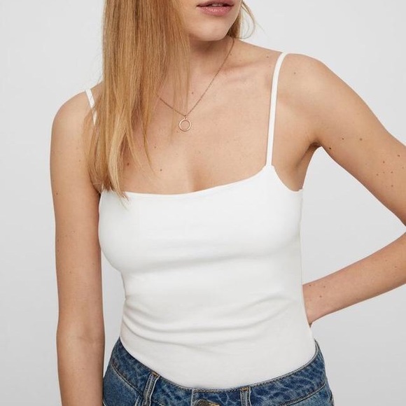 Topshop Tops - *NEW Topshop Square Neck Bodysuit 6 - off white